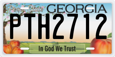 GA license plate PTH2712