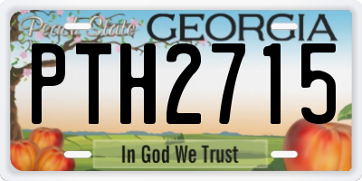 GA license plate PTH2715