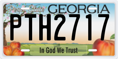 GA license plate PTH2717