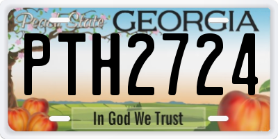 GA license plate PTH2724