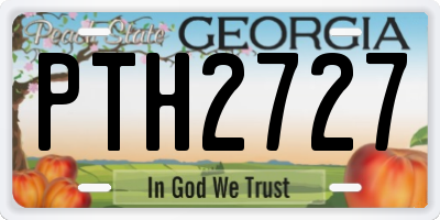 GA license plate PTH2727