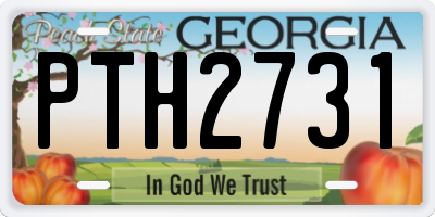 GA license plate PTH2731