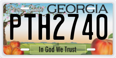GA license plate PTH2740