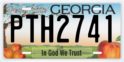 GA license plate PTH2741