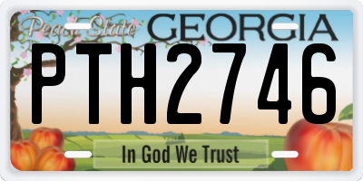 GA license plate PTH2746