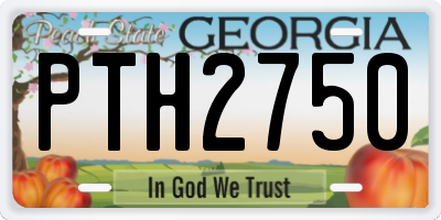 GA license plate PTH2750