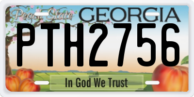 GA license plate PTH2756