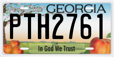 GA license plate PTH2761
