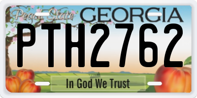 GA license plate PTH2762