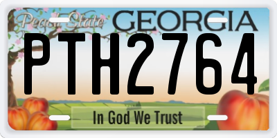 GA license plate PTH2764