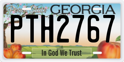 GA license plate PTH2767