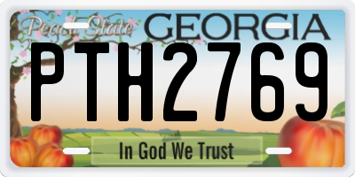 GA license plate PTH2769