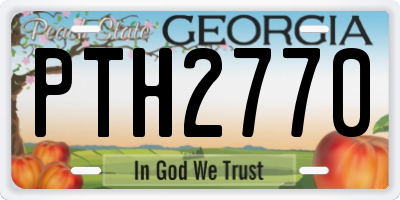 GA license plate PTH2770