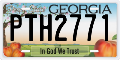 GA license plate PTH2771