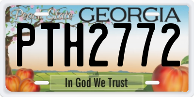 GA license plate PTH2772
