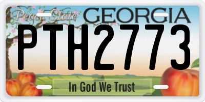 GA license plate PTH2773