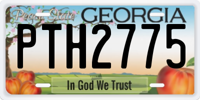 GA license plate PTH2775