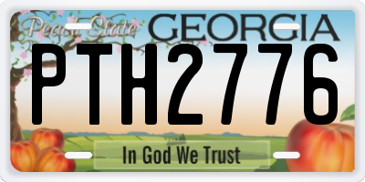 GA license plate PTH2776