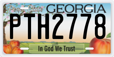 GA license plate PTH2778
