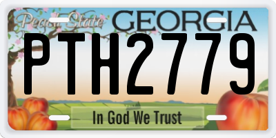 GA license plate PTH2779