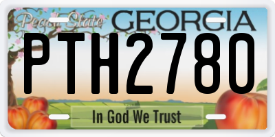 GA license plate PTH2780