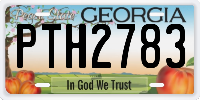 GA license plate PTH2783