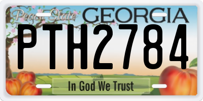 GA license plate PTH2784