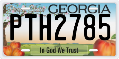 GA license plate PTH2785