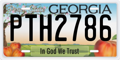 GA license plate PTH2786