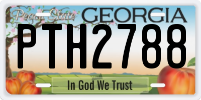 GA license plate PTH2788