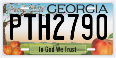 GA license plate PTH2790