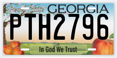 GA license plate PTH2796
