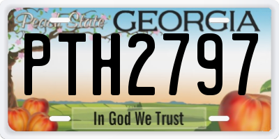 GA license plate PTH2797