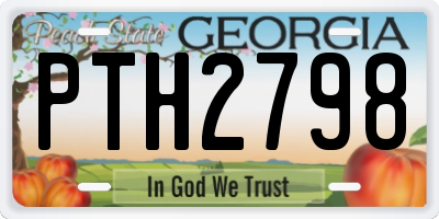 GA license plate PTH2798