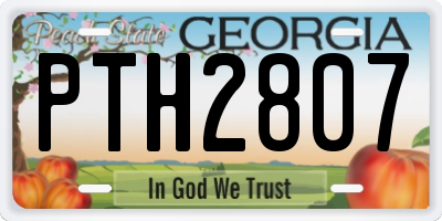 GA license plate PTH2807