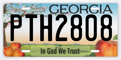 GA license plate PTH2808