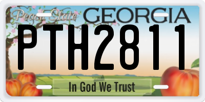 GA license plate PTH2811