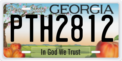GA license plate PTH2812