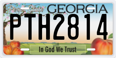 GA license plate PTH2814