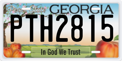 GA license plate PTH2815