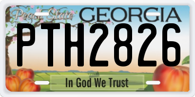 GA license plate PTH2826