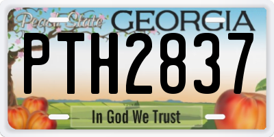 GA license plate PTH2837