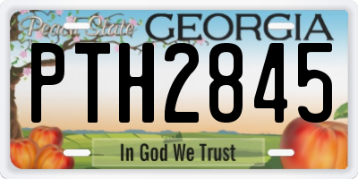 GA license plate PTH2845