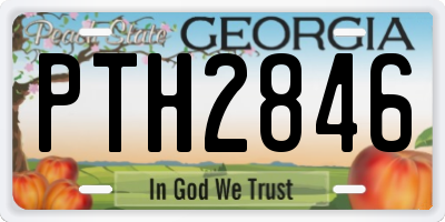 GA license plate PTH2846