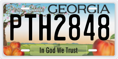 GA license plate PTH2848