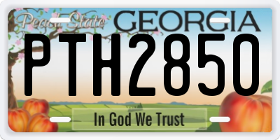 GA license plate PTH2850