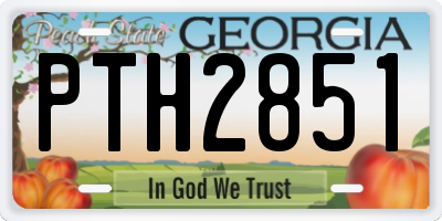 GA license plate PTH2851