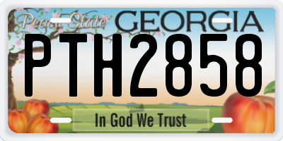 GA license plate PTH2858