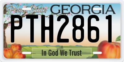 GA license plate PTH2861