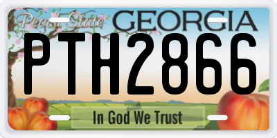 GA license plate PTH2866